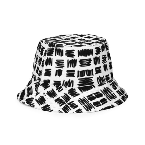 Sombrero de pescador reversible con gráfico Scribble Patch